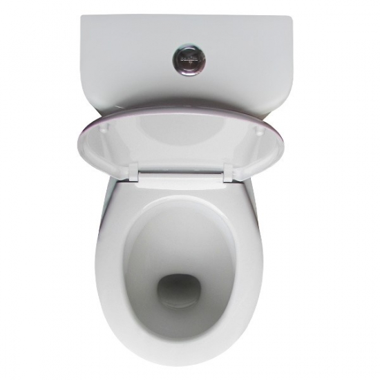 Унитаз компакт SANITA Формат стандарт с сиденьем полипропилен, косой выход, белый