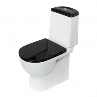 Унитаз компакт SANITA LUXE Best Color Black с сиденьем микролифт дюропласт чёрное