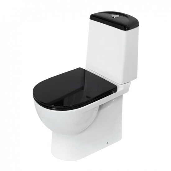 Унитаз компакт SANITA LUXE Best Color Black с сиденьем микролифт дюропласт чёрное