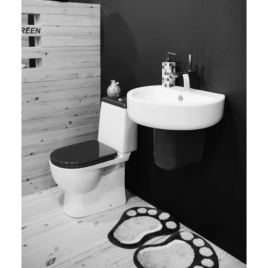 Унитаз компакт SANITA LUXE Best Color Black с сиденьем микролифт дюропласт чёрное