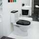 Унитаз компакт SANITA LUXE Best Color Black с сиденьем микролифт дюропласт чёрное