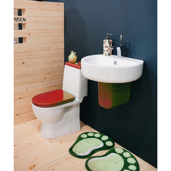 Унитаз компакт SANITA LUXE Best Color Red с сиденьем микролифт дюропласт красное