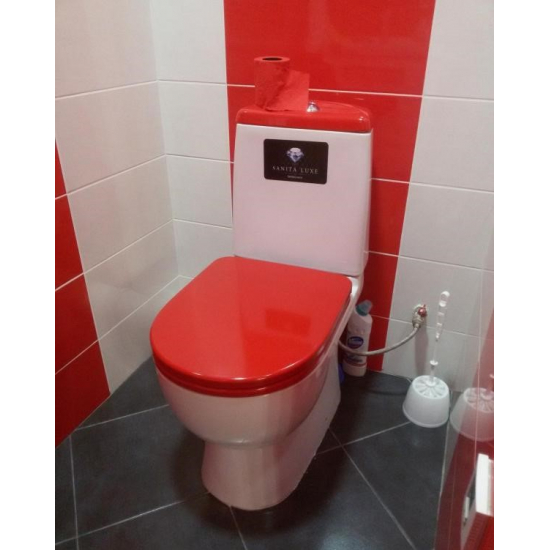 Унитаз компакт SANITA LUXE Best Color Red с сиденьем микролифт дюропласт красное
