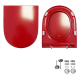 Унитаз компакт SANITA LUXE Best Color Red с сиденьем микролифт дюропласт красное