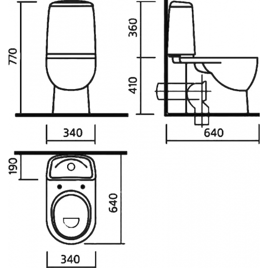Унитаз компакт SANITA LUXE Best Color Red с сиденьем микролифт дюропласт красное