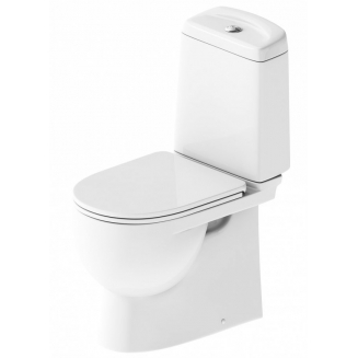 Унитаз компакт SANITA LUXE Best Comfort с сиденьем микролифт дюропласт, горизонтальный выход, белый