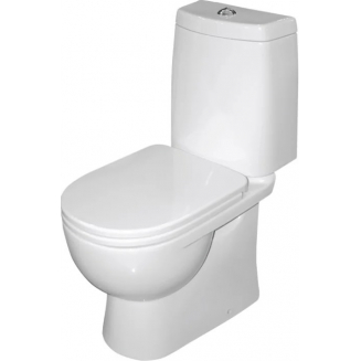 Унитаз компакт SANITA LUXE Fest Comfort с сиденьем микролифт дюропласт, горизонтальный выход, белый