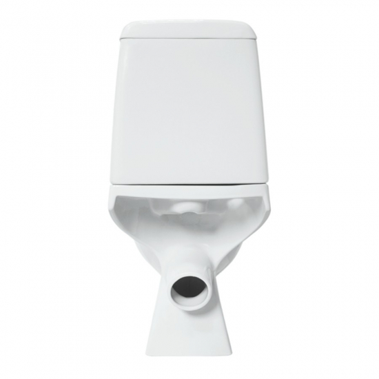 Унитаз компакт SANITA LUXE Max Comfort с сиденьем микролифт дюропласт, косой выход, белый