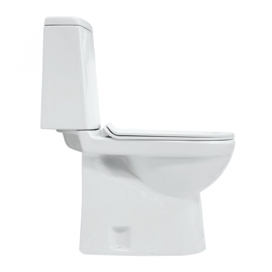 Унитаз компакт SANITA LUXE Next Slim с сиденьем микролифт тонкое дюропласт, белый