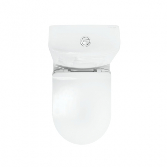 Унитаз компакт SANITA LUXE Next Slim с сиденьем микролифт тонкое дюропласт, белый