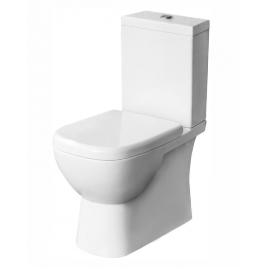 Унитаз компакт SANITA LUXE Quadro с Биде с сиденьем микролифт дюропласт, универсальный выход, белый