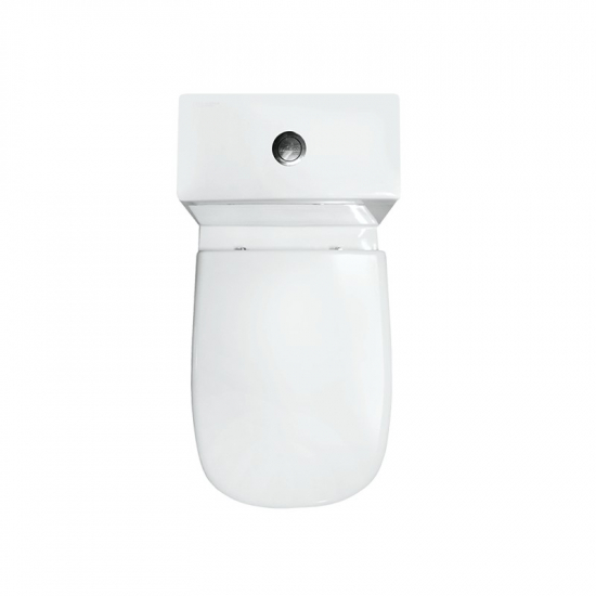 Унитаз компакт SANITA LUXE Quadro с Биде с сиденьем микролифт дюропласт, универсальный выход, белый