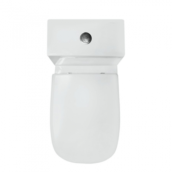 Унитаз компакт SANITA LUXE Quadro Slim с сиденьем микролифт дюропласт, универсальный выход, белый