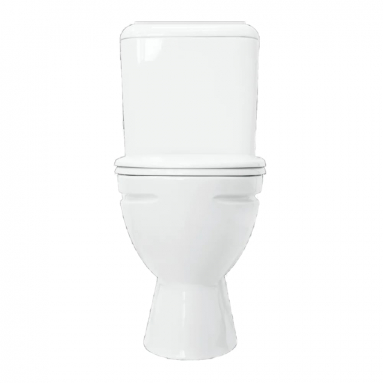 Унитаз компакт SANITA Стандарт Комфорт с сиденьем микролифт дюропласт, косой выход, белый