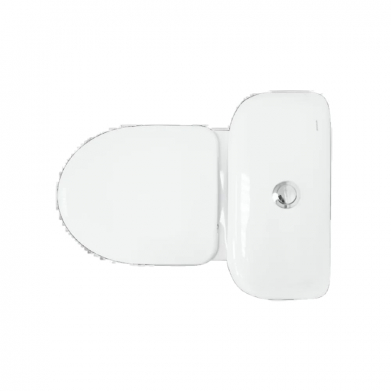 Унитаз компакт SANITA Стандарт Комфорт с сиденьем микролифт дюропласт, косой выход, белый