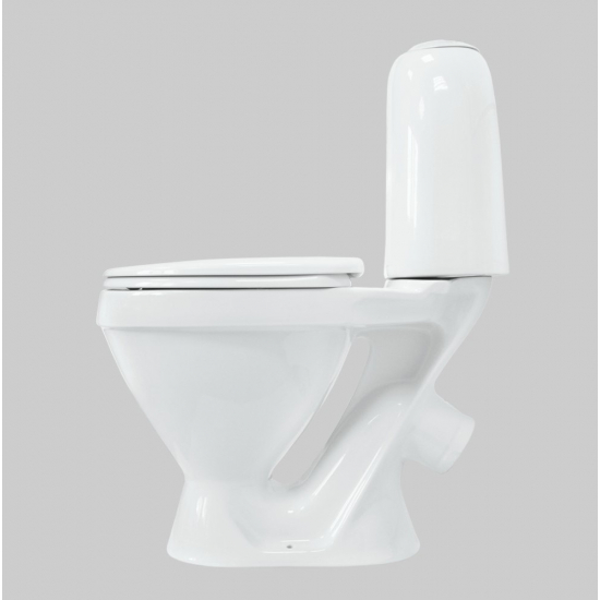 Унитаз компакт SANITA Виктория Стандарт с сиденьем полипропилен, косой выход белый