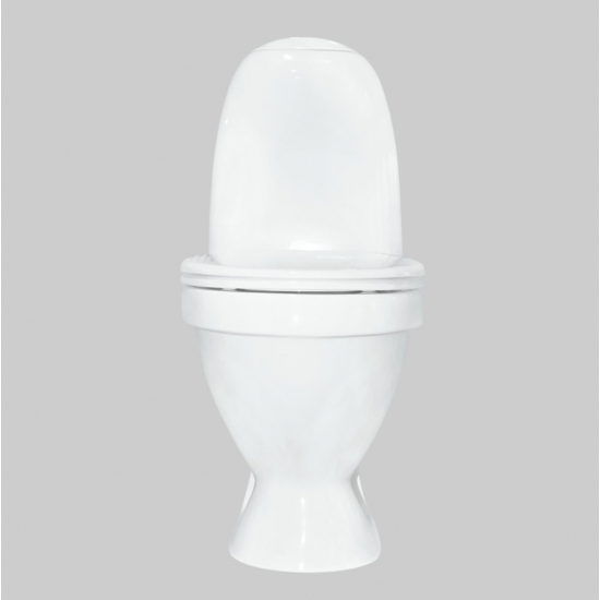 Унитаз компакт SANITA Виктория Стандарт с сиденьем полипропилен, косой выход белый