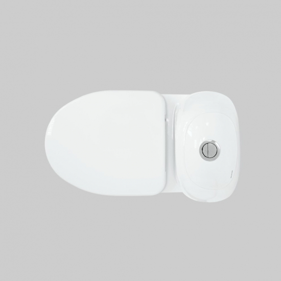 Унитаз компакт SANITA Виктория Стандарт с сиденьем полипропилен, косой выход белый