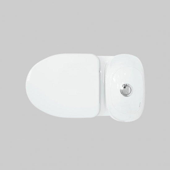 Унитаз компакт SANITA Виктория Стандарт с сиденьем полипропилен, косой выход белый