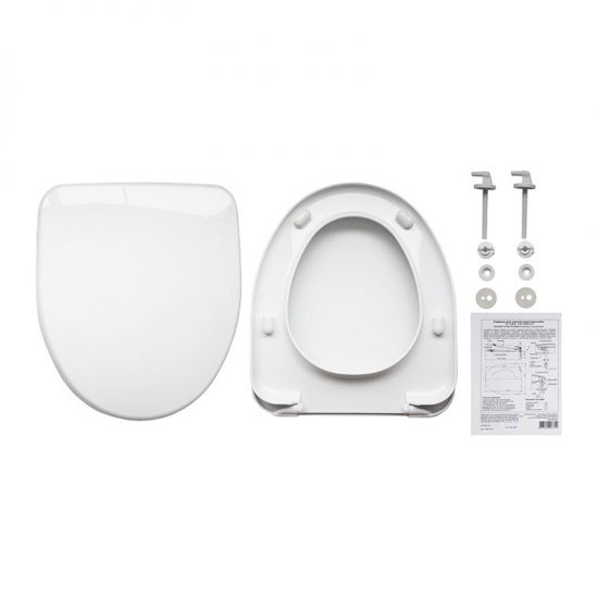 Унитаз компакт SANITA Виктория Стандарт с сиденьем полипропилен, косой выход белый