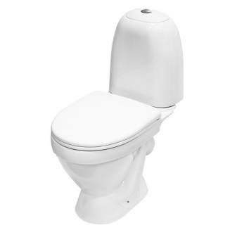 Унитаз компакт SANITA Виктория Стандарт с сиденьем полипропилен, косой выход белый