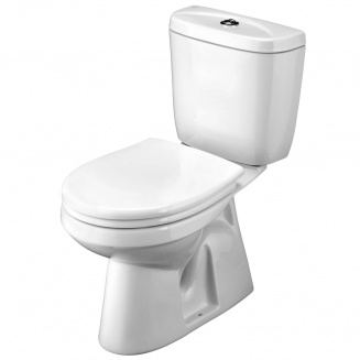 Унитаз компакт SANTEK Анимо 1WH302136 вертикальный выпуск, с сиденьем микролифт дюропласт