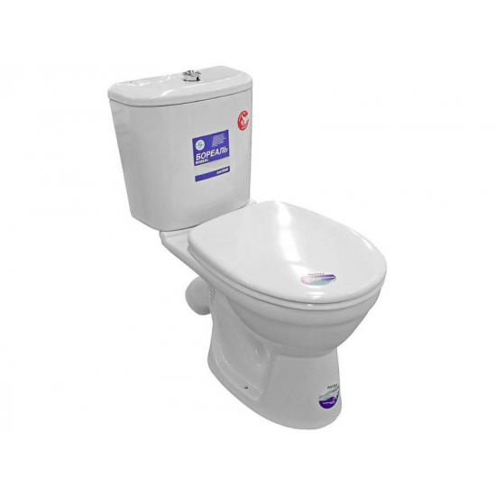 Унитаз компакт SANTEK Бореаль 1WH302143 c 2-ух режимной арматурой, с сиденьем дюропласт, антивсплеск