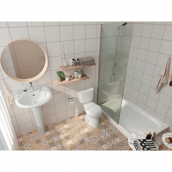 Унитаз компакт SANTEK Бриз 1WH202569 c 1 режимной арматурой, с сиденьем полпропилен