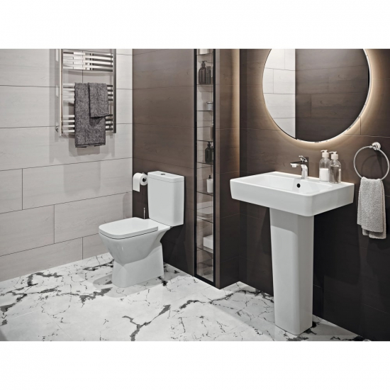 Унитаз компакт SANTEK Нео 1WH302194 c 2-ух режимной арматурой, горизонт. выпуск, сиденье микролифт