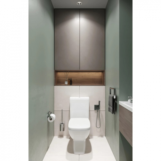 Унитаз компакт SANTEK Нео 1WH302194 c 2-ух режимной арматурой, горизонт. выпуск, сиденье микролифт