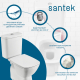 Унитаз компакт SANTEK Нео 1WH302470 c 2-ух режимной арматурой, с сиденьем микролифт дюропласт тонкое