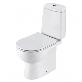 Унитаз компакт SANTEK Остин 1WH302419 c 2-ух режимной арматурой, сиденье микролифт дюропласт тонкое