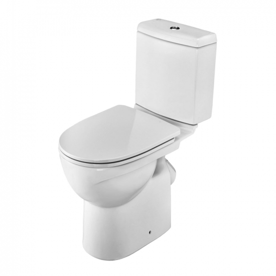 Унитаз компакт SANTEK Юнион 1WH302420 c 2-ух режимной арматурой, сиденье микролифт дюропласт тонкое