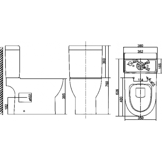 Унитаз компакт SOLE Omega с сиденьем микролифт, безободковый, белый