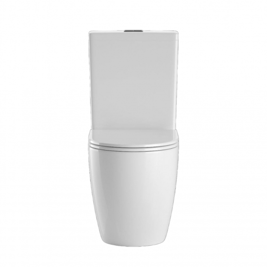 Унитаз компакт SOLE Pandora 3 с сиденьем микролифт, безоботковый, белый