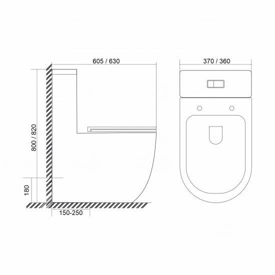 Унитаз компакт SOLE Pandora 3 с сиденьем микролифт, безоботковый, белый