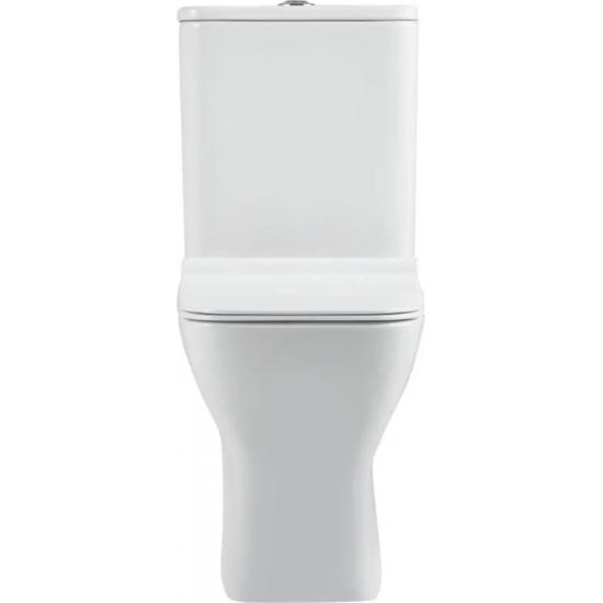 Унитаз компакт SOLE Puls с сиденьем микролифт, безоботковый, белый