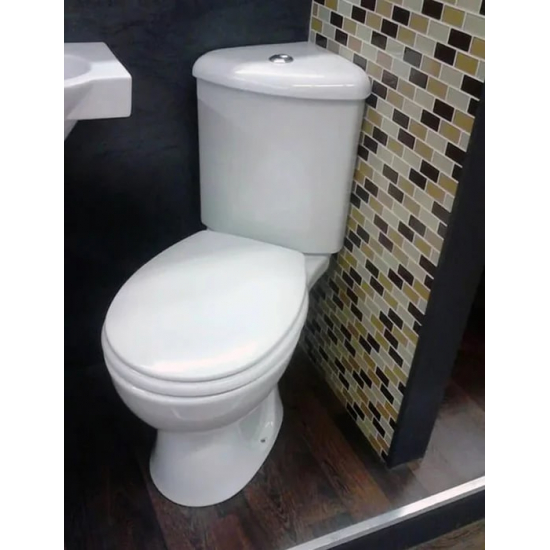 Унитаз компакт VITRA Arkitekt 9754B003-7201 угловой, с сиденьем микролифт дюропласт