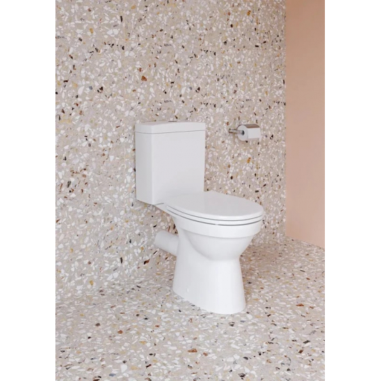 Унитаз компакт VITRA S10 9822B003-7204 с сиденьем микролифт дюропласт, безободковый