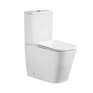 Унитаз компакт WAVE Apeks Tornado 1.0 с сиденьем микролифт, безободковый, белый глянец