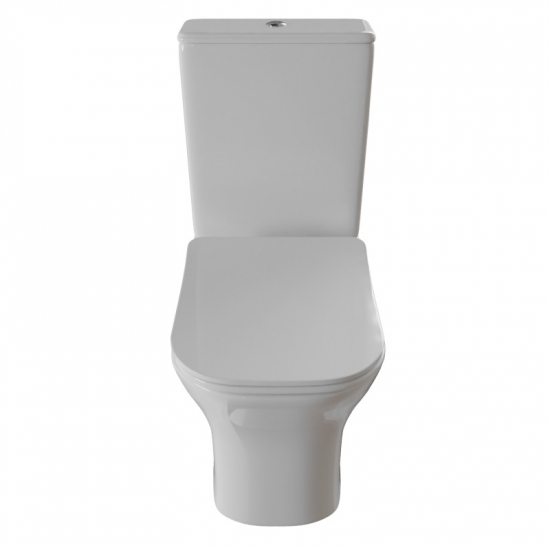 Унитаз компакт WAVE City с сиденьем микролифт, безободковый, белый глянец