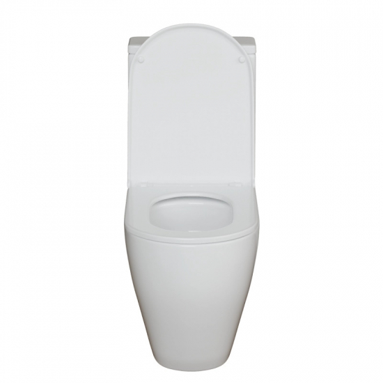 Унитаз компакт WAVE Neo Tornado 1.0 с сиденьем микролифт, безободковый, белый глянец