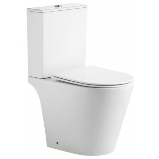 Унитаз компакт WAVE Nord Tornado 3.0 с сиденьем микролифт, безободковый, белый глянец