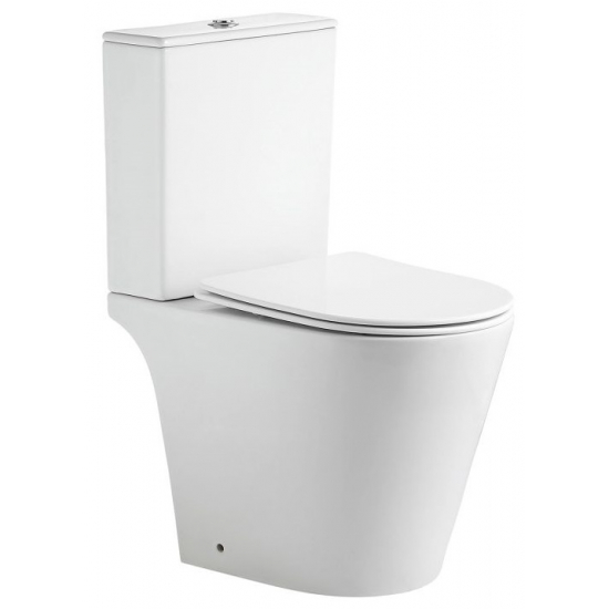 Унитаз компакт WAVE Nord Tornado 3.0 с сиденьем микролифт, безободковый, белый глянец