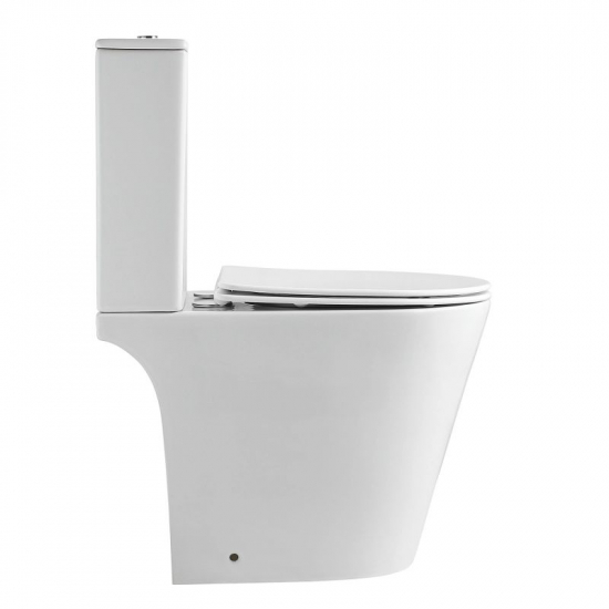 Унитаз компакт WAVE Nord Tornado 3.0 с сиденьем микролифт, безободковый, белый глянец
