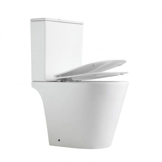 Унитаз компакт WAVE Nord Tornado 3.0 с сиденьем микролифт, безободковый, белый глянец