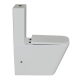 Унитаз компакт WAVE Square Tornado 1.0 с сиденьем микролифт, безободковый, белый глянец
