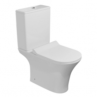 Унитаз компакт WAVE Star с сиденьем микролифт, безободковый, белый глянец