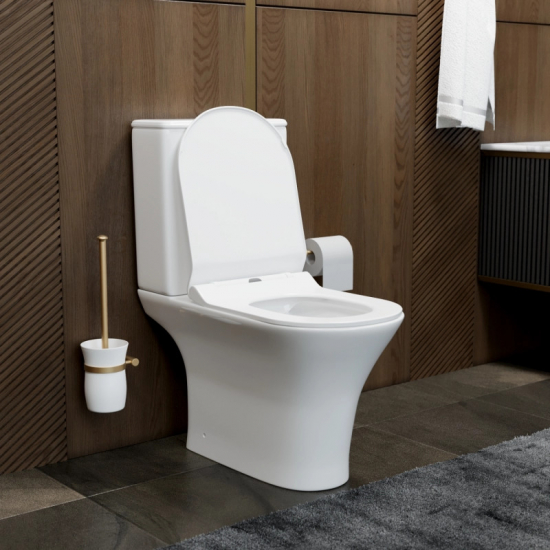 Унитаз компакт WAVE Star с сиденьем микролифт, безободковый, белый глянец