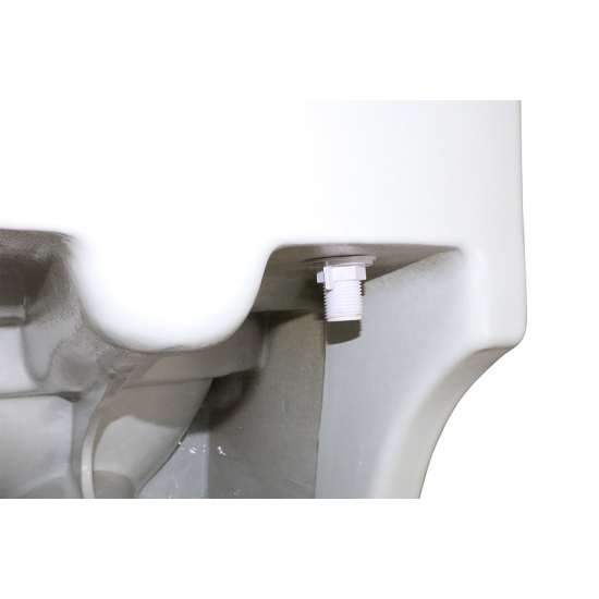 Унитаз моноблок AZARIO Gressa AZ-1111 сиденье микролифт дюропласт тонкое, безободковый